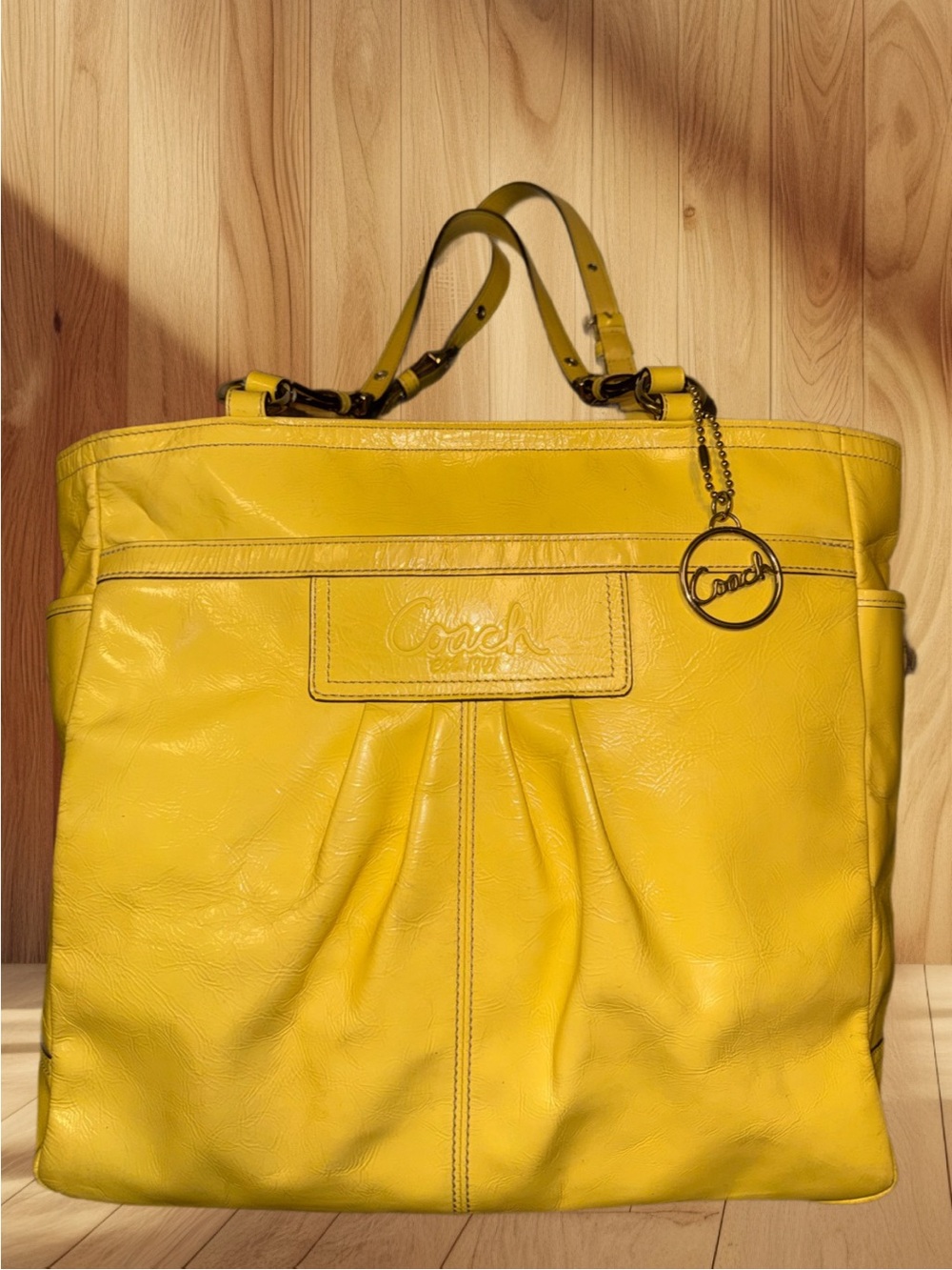 Coach East West Gallery Tote Lemon Yellow F14859